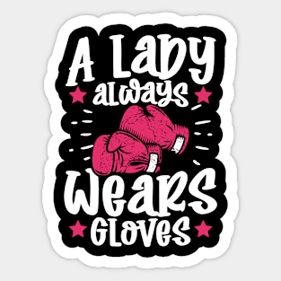 A Lady Always Wears Gloves Sticker